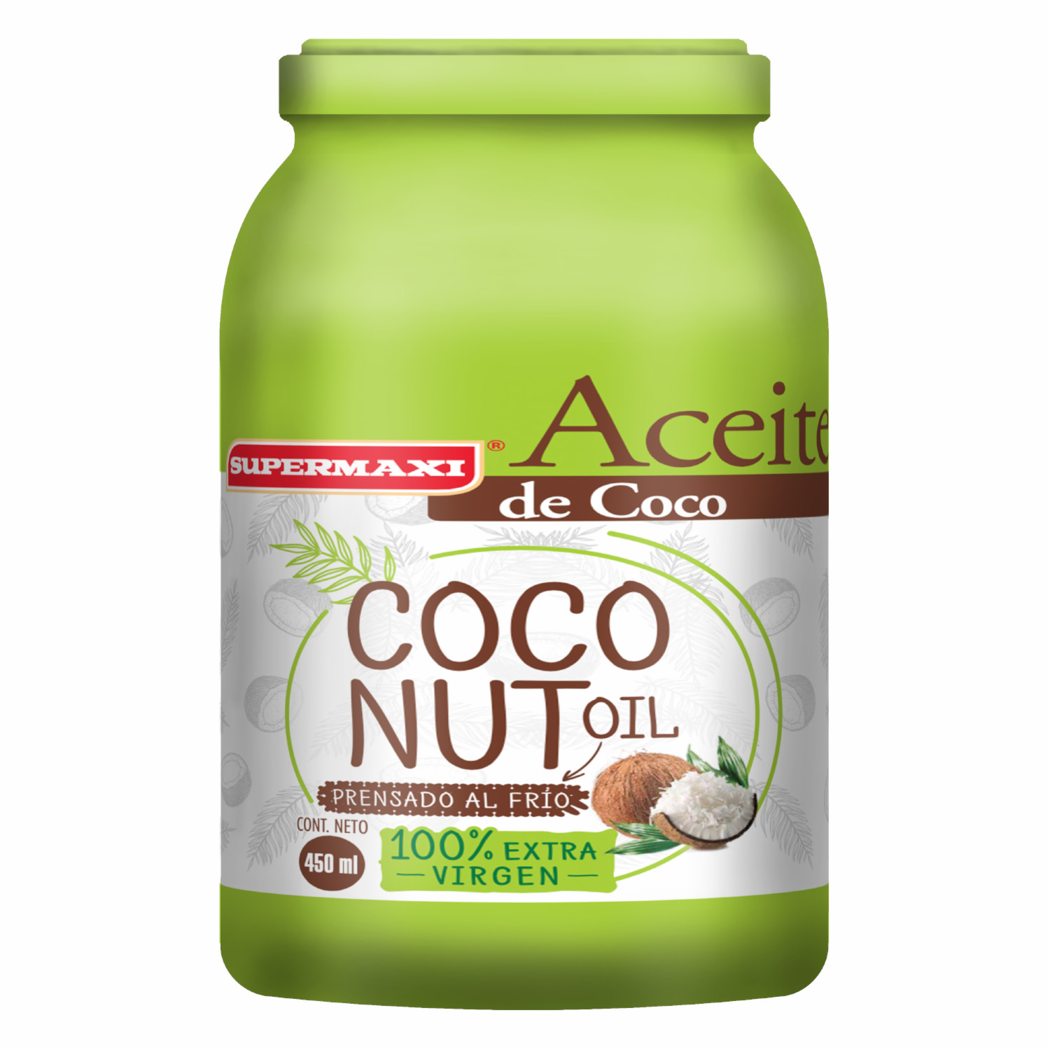 Aceite De Coco Extra Virgen SUPERMAXI 450 G
