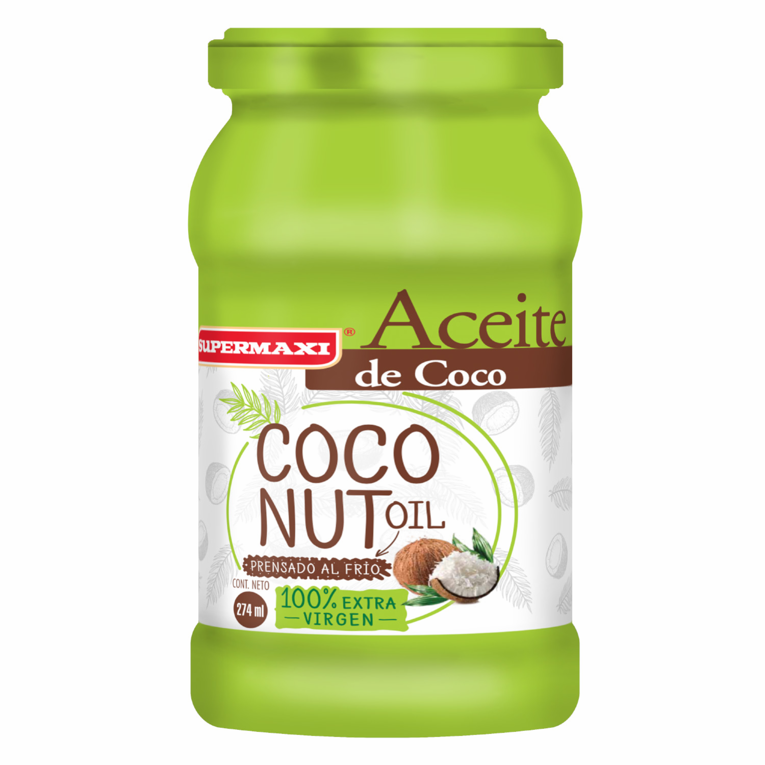 Aceite De Coco Extra Virgen SUPERMAXI 274 Ml