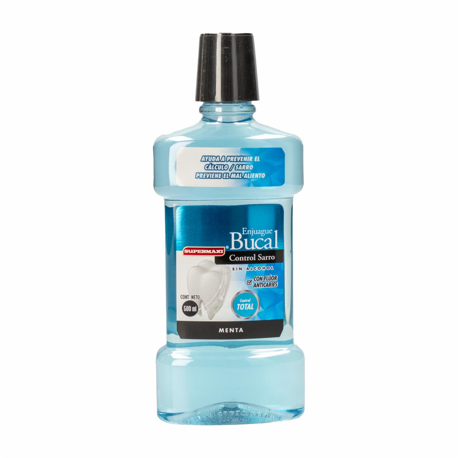 Enjuague  Bucal Control De Sarro Sin Alcohol SUPERMAXI 500 ML