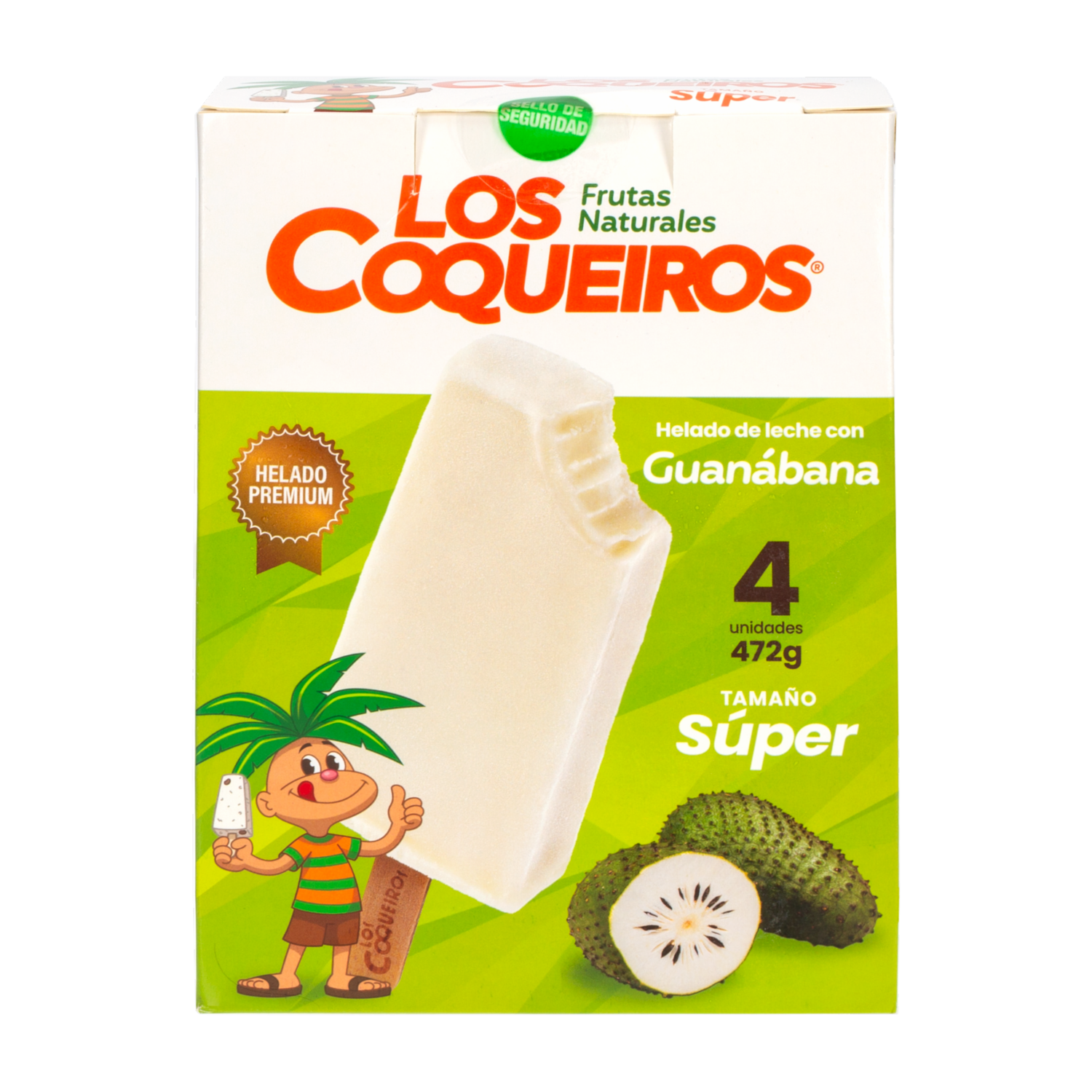 Helado Guanabana LOS COQUEIROS 4 X 118 G