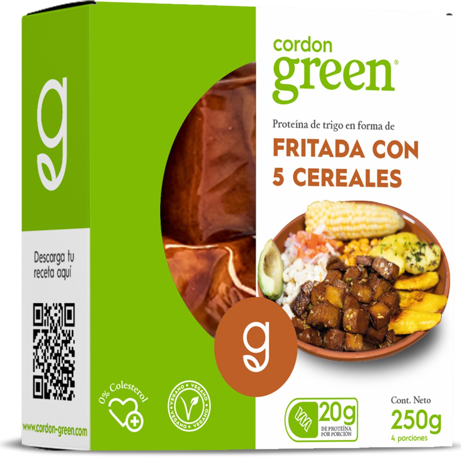 Proteína De Trigo Forma De Fritada Con 5 Cereales CORDON GREEN 250 G