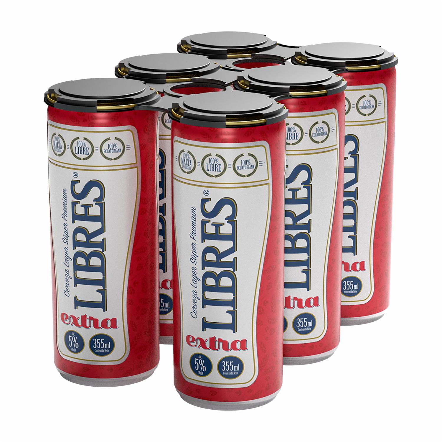 Cerveza Lager Súper Premium 5% Vol. Alc. Libres 6x355 Ml