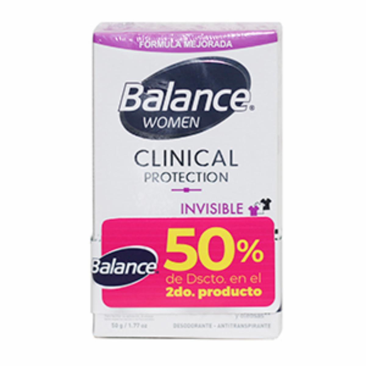 Desodorante En Crema Balance Cliinical Invisible Men BALANCE 100 Gr