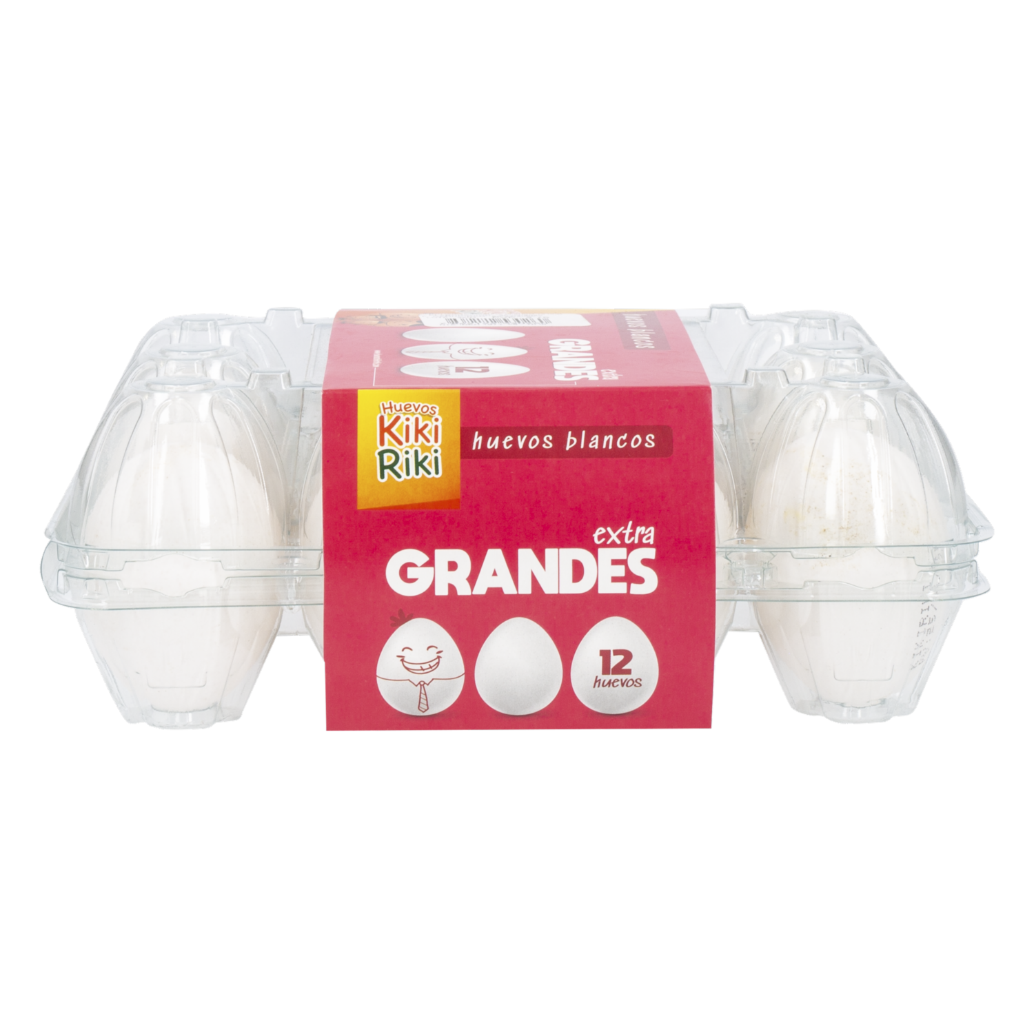 Huevos Blancos Grandes KIKI RIKI X 12 Uds