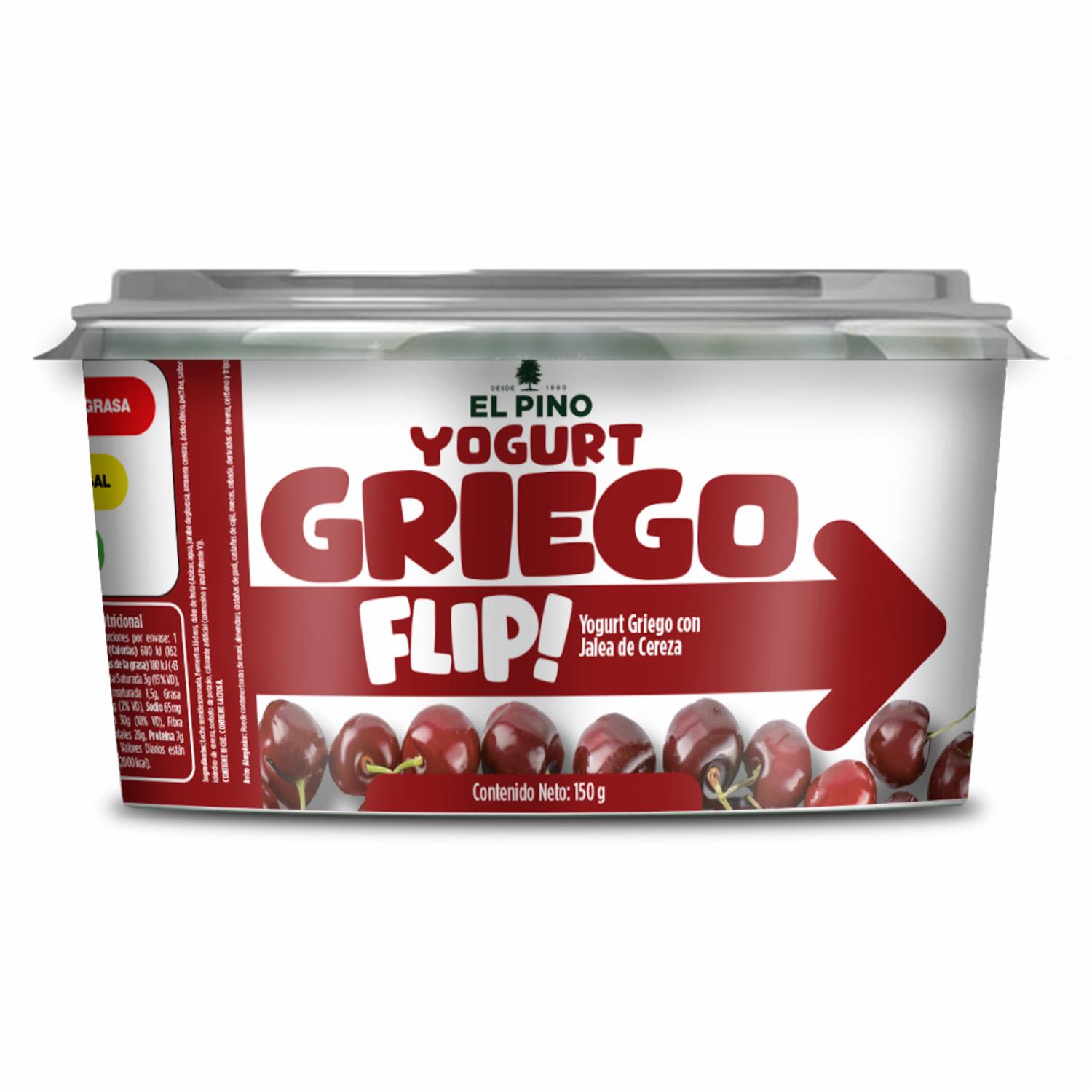 Yogurt Griego Flip Con Jalea De Cereza EL PINO 150 G