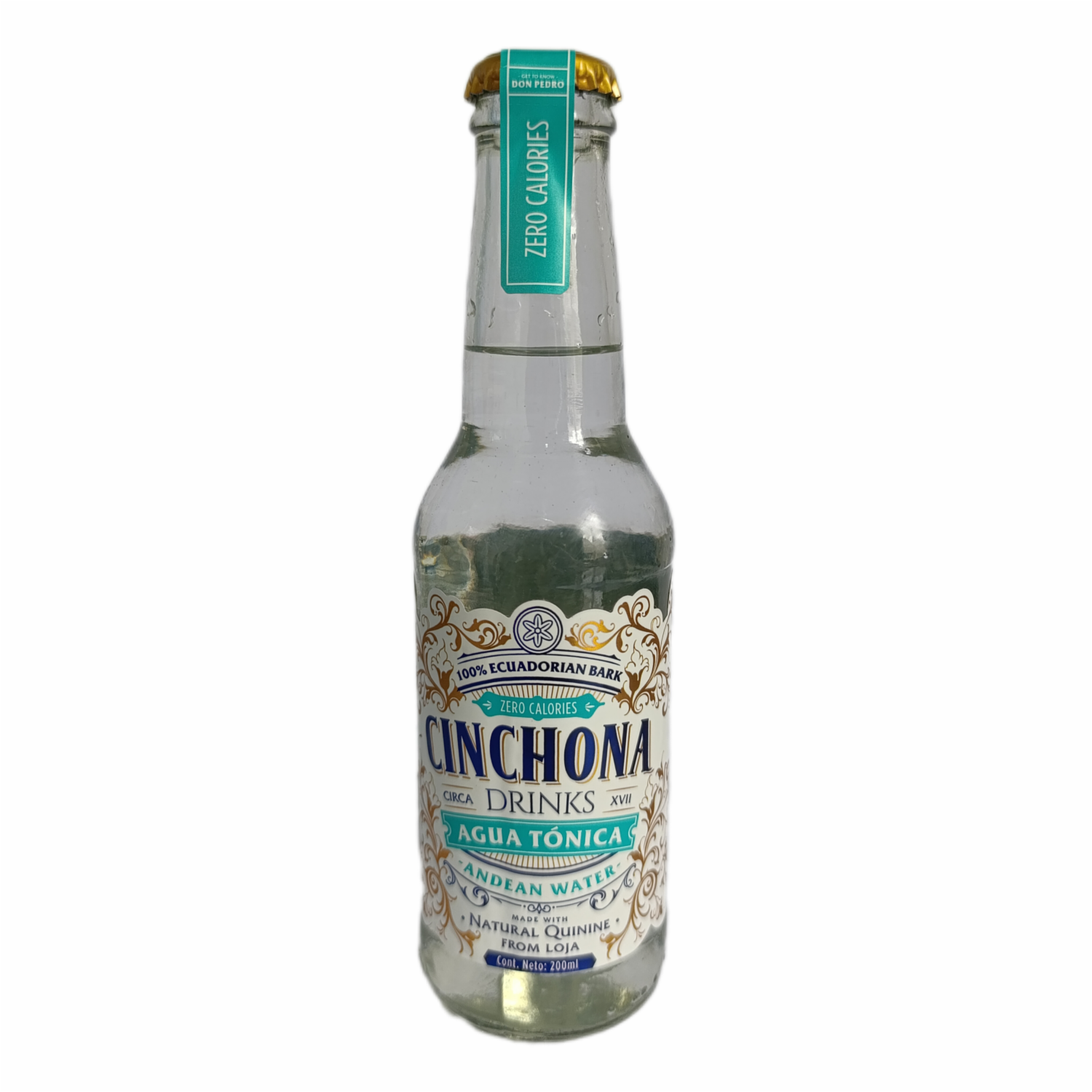 Agua Tónica Natural Quinine From Loja Zero Calories CINCHONA 200 Ml