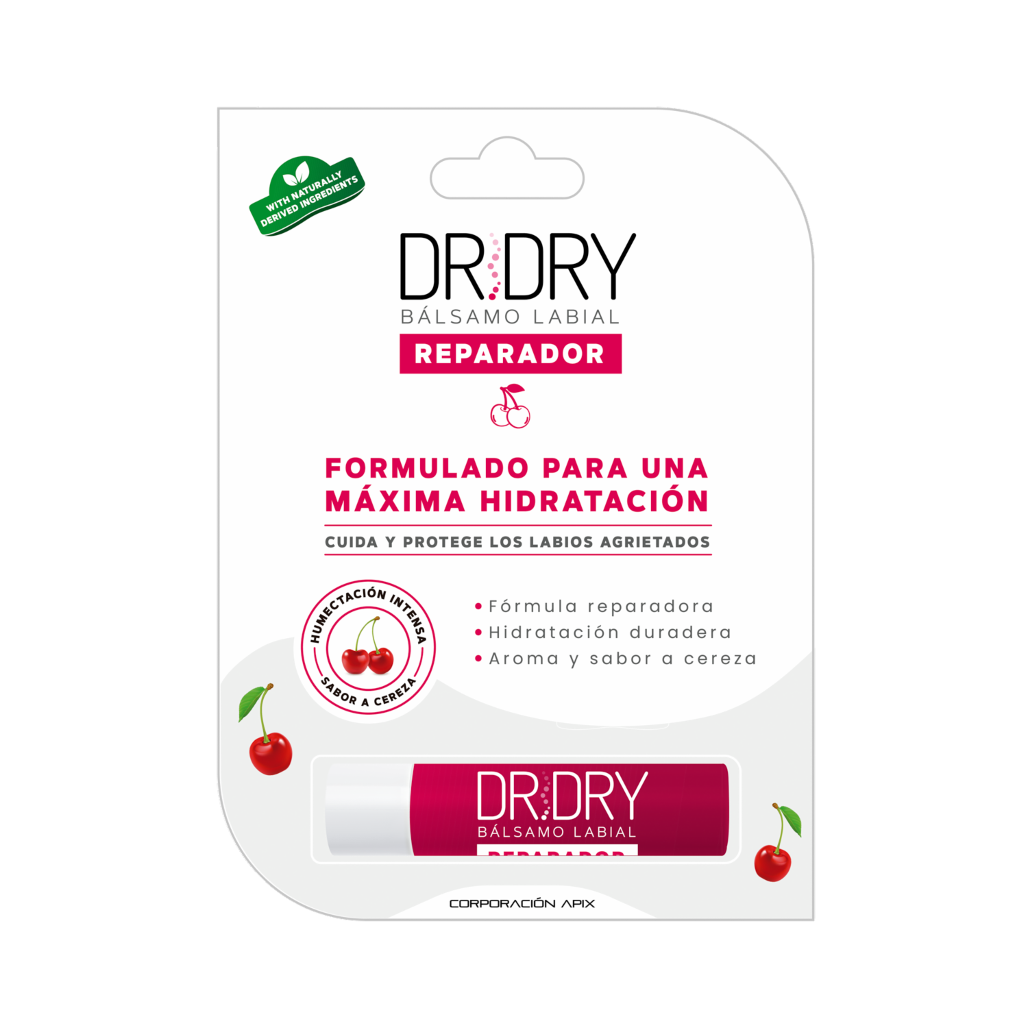 Bálsamo Labial Reparador Hidratante Sabor A Cereza DR.DRY 4.80 G