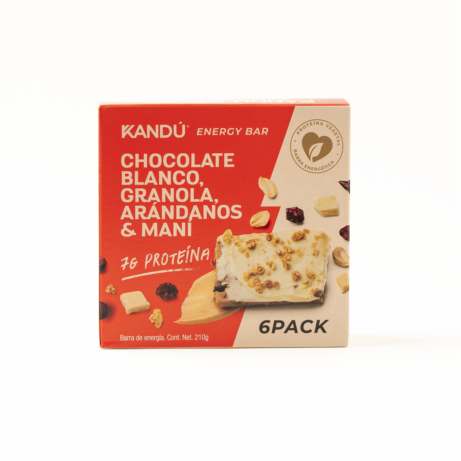 Barra Energética De Maní Con Arándanos Y Chocolate Blanco KANDÚ 210 G