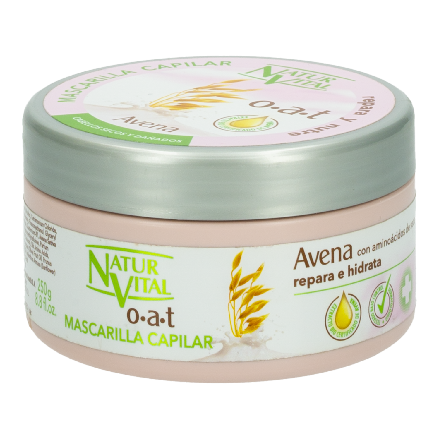 Acondicionador De Cabello Mascarilla De Avena NATURALEZA Y VIDA 250 Ml
