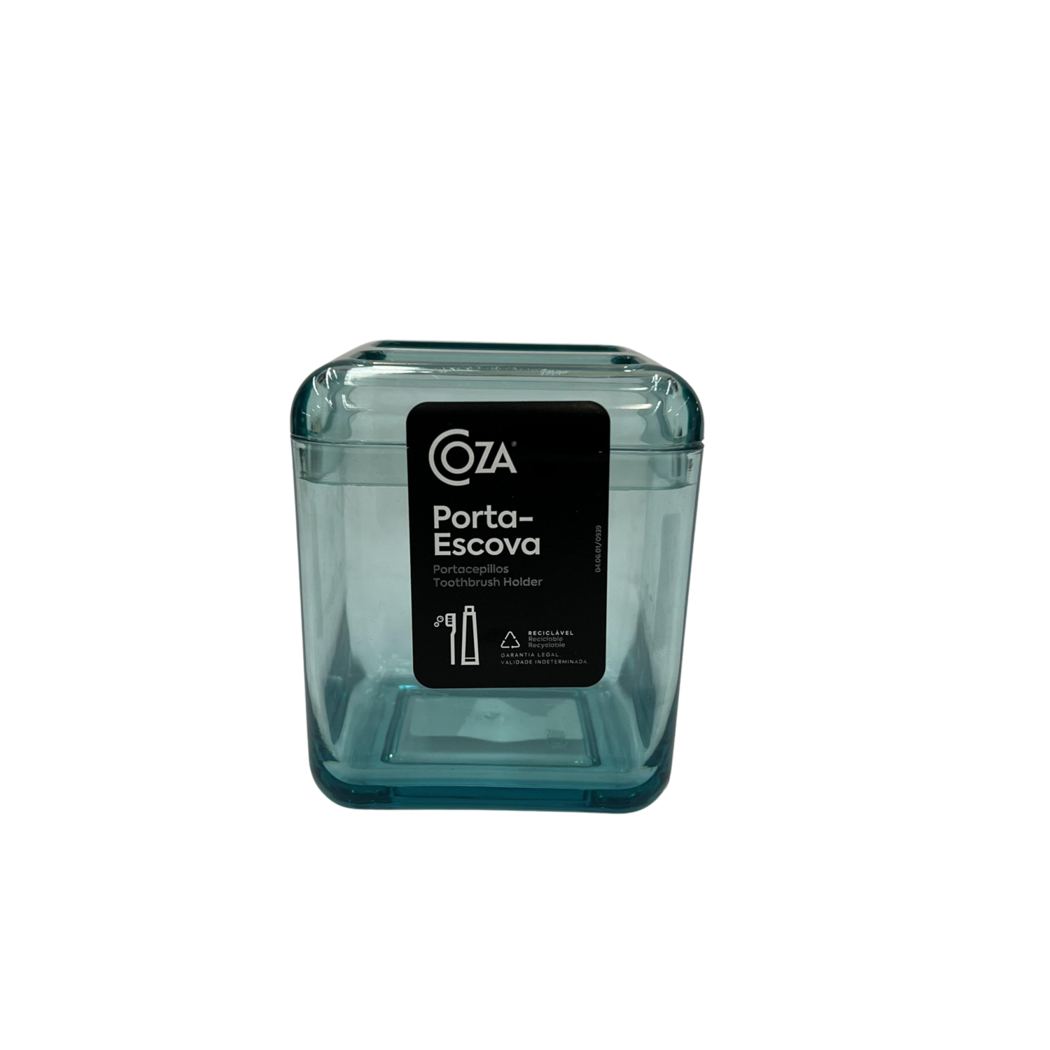 Porta Cepillos Plástico Verde Soft Cube COZA Unidad