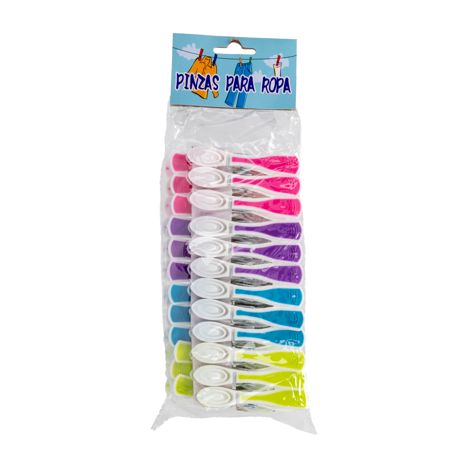 Pinza De Ropa Plástica Colores Surtidos FREE HOME Unidad