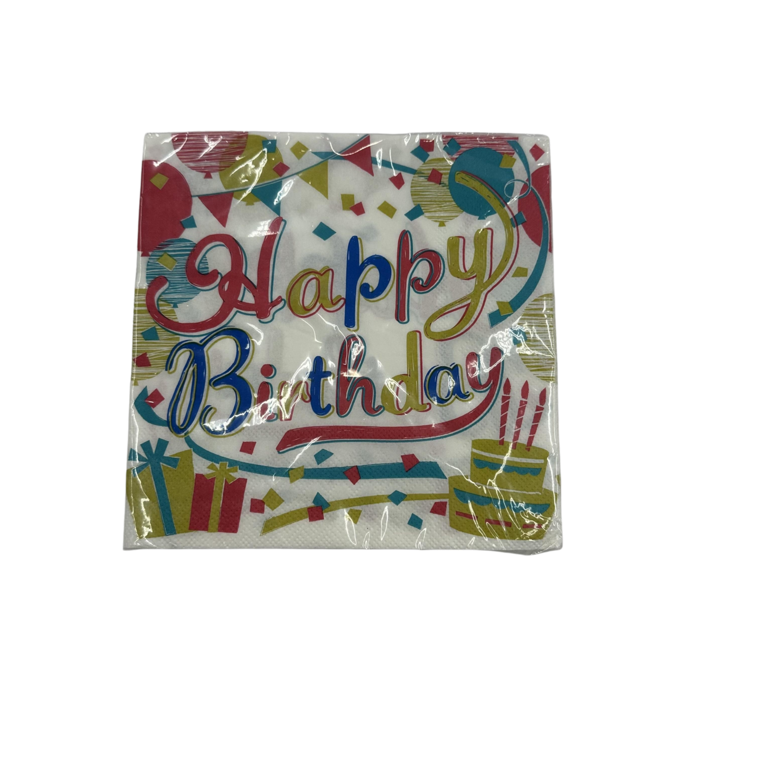 Servilleta Happy Birthday Colores DFHO 33 x 33 cm