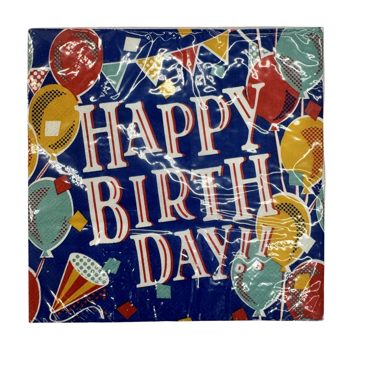 Servilleta Happy Birthday Azul DFHO 33 x 33 cm