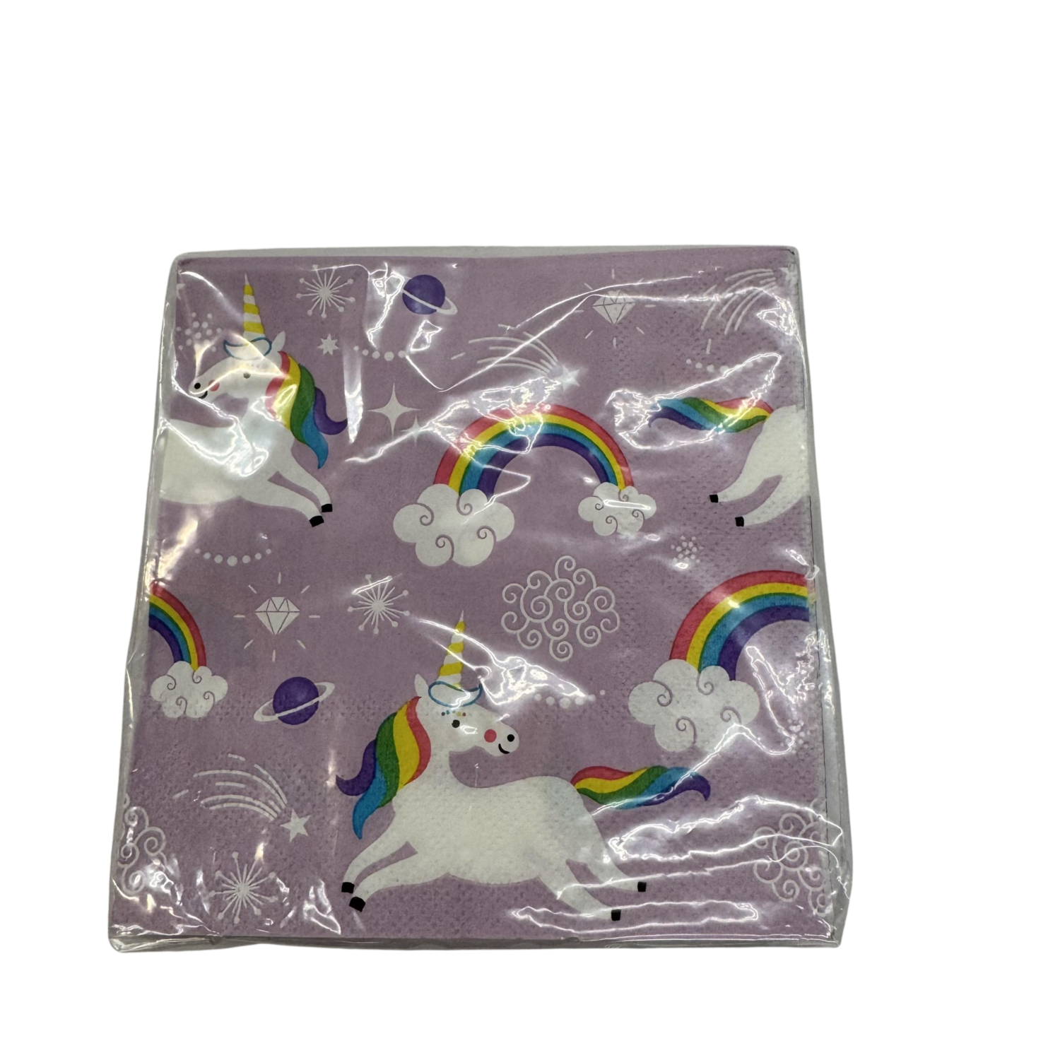 Servilleta Unicornio Morada 25X25 DFHO 20 U