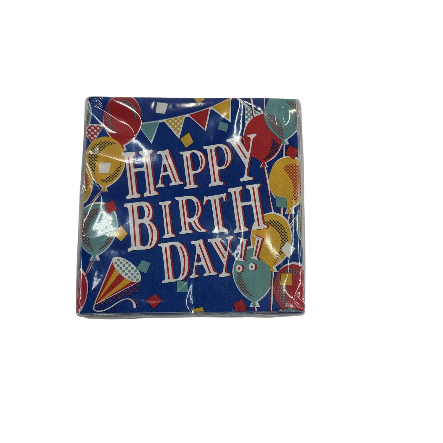 Servilleta Happy Birthday Azul 25X25 DFHO 20 U