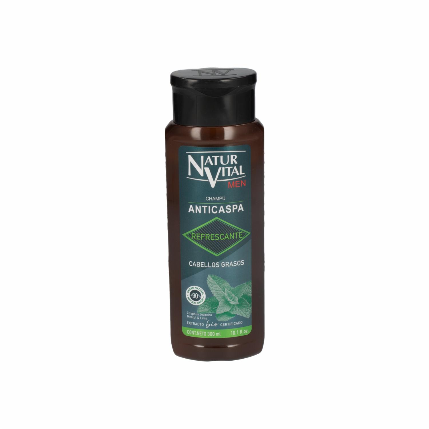 Shampoo De Cabello Anticaspa Para Cabellos Grasos NATUR VITAL 300 Ml