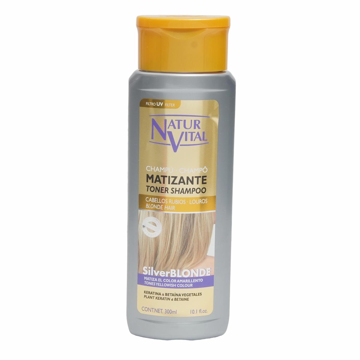 Shampoo De Cabello Sh.Matizante Cabellos Rubios Silver NATUR VITAL 300 Ml
