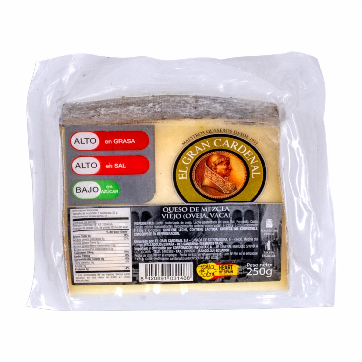 Queso De Oveja Y Vaca Viejo EL GRAN CARDENAL 250 G