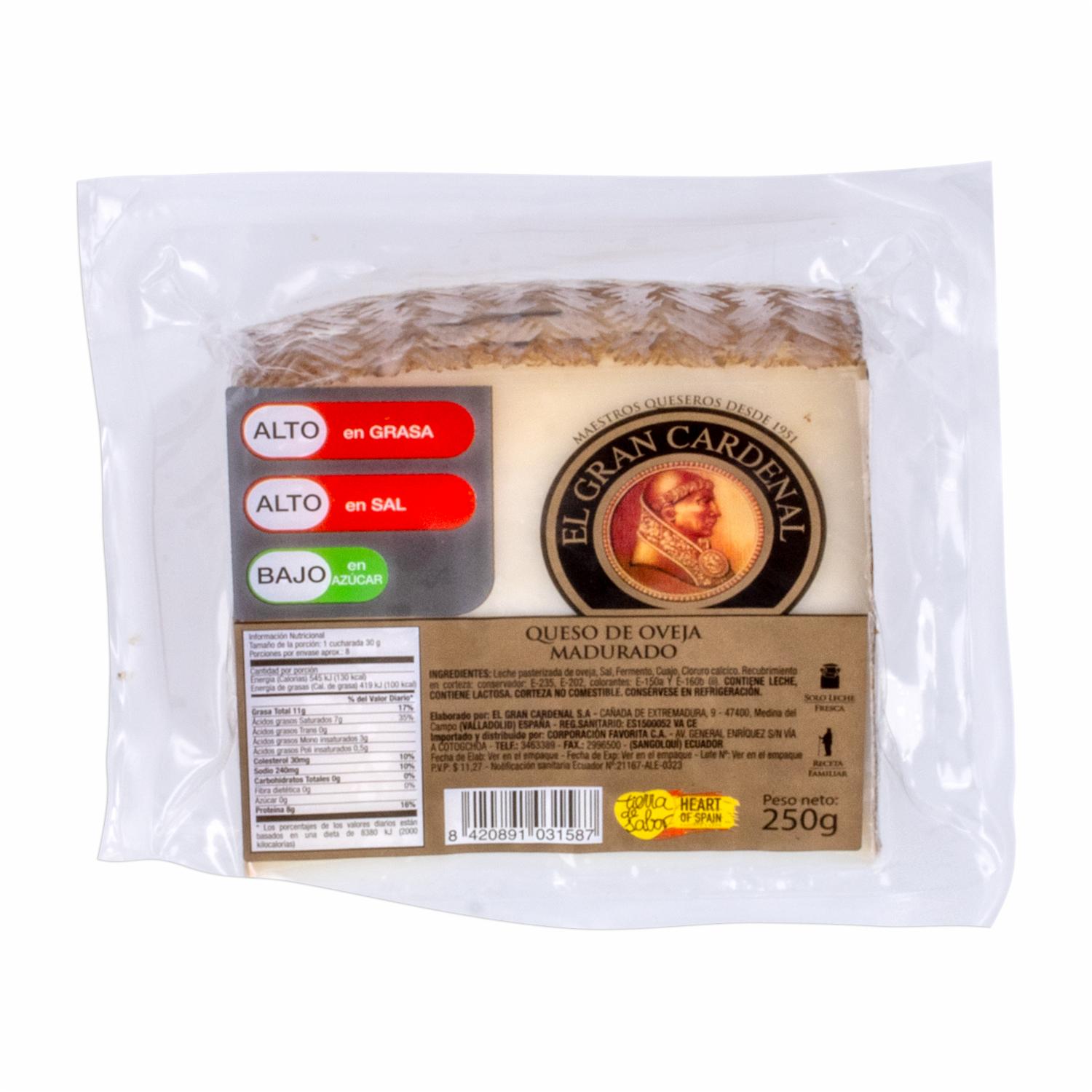 Queso De Oveja Madurado EL GRAN CARDENAL 250 G