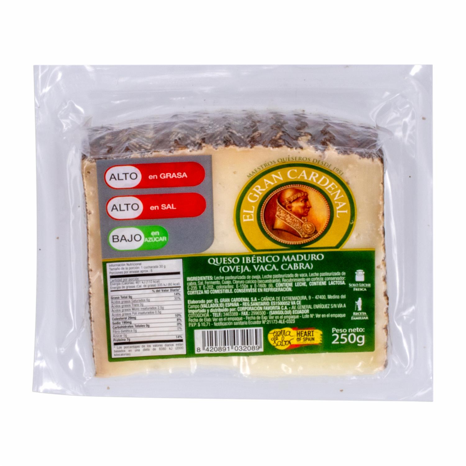 Queso Ibérico Madurado EL GRAN CARDENAL 250 G
