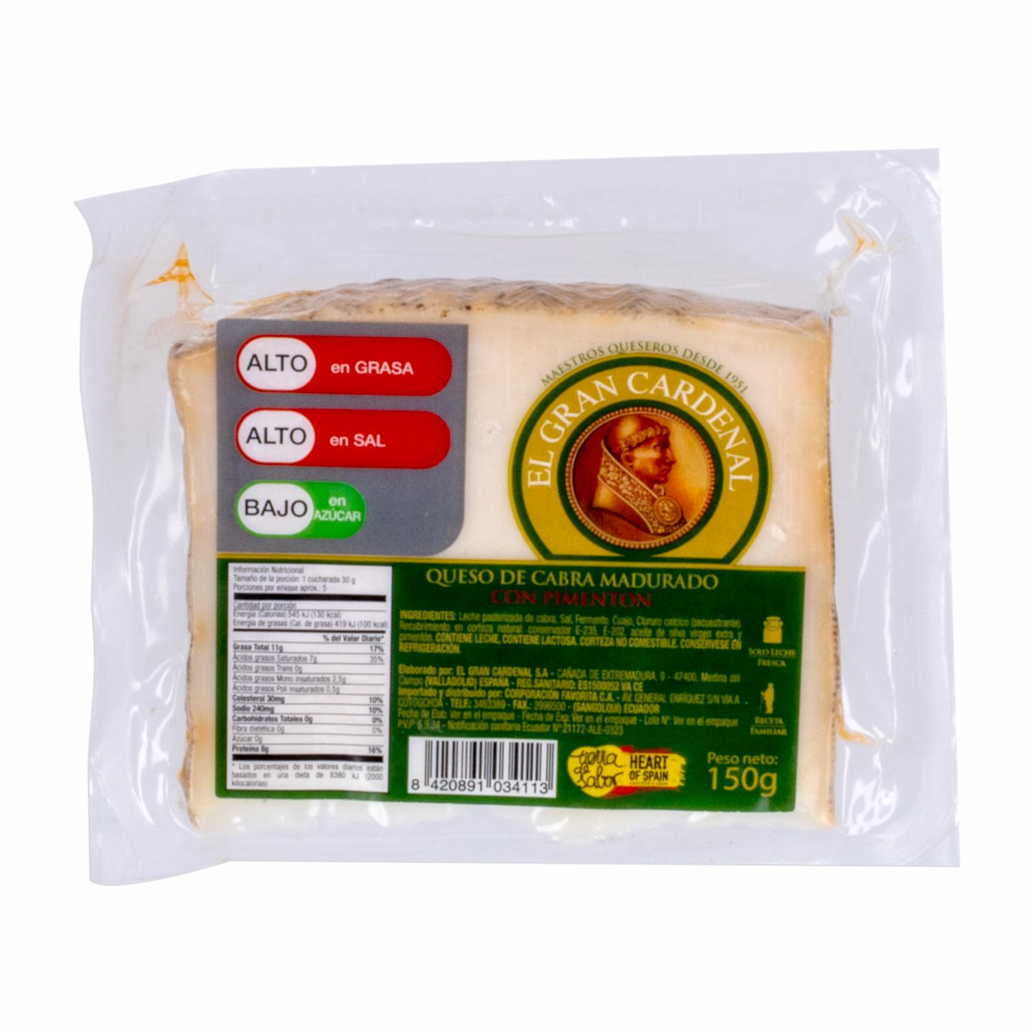 Queso De Cabra Pimiento EL GRAN CARDENAL 150 G