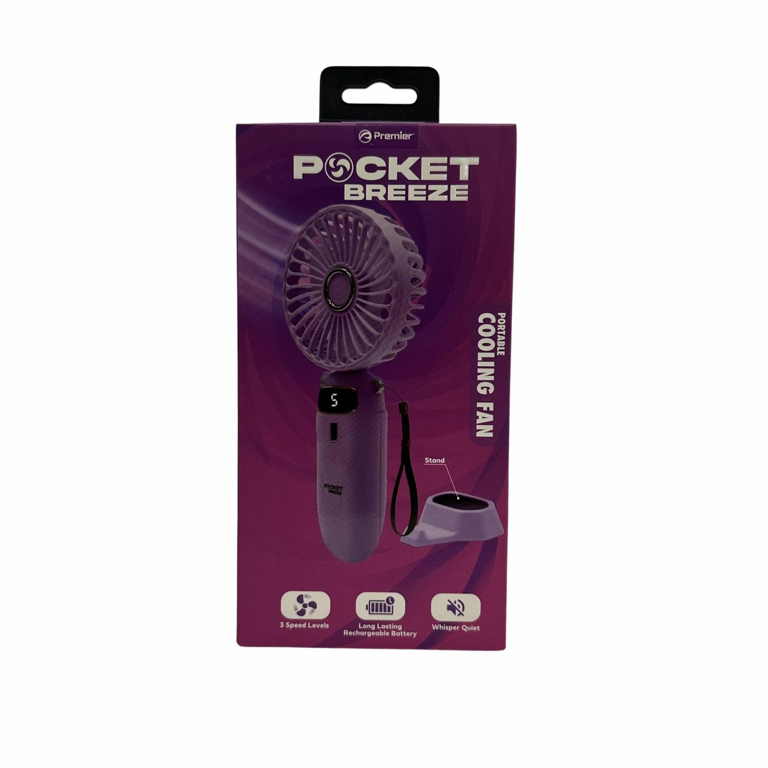 Mini Ventilador Portátil Recargable Correa PREMIER PBF02BL