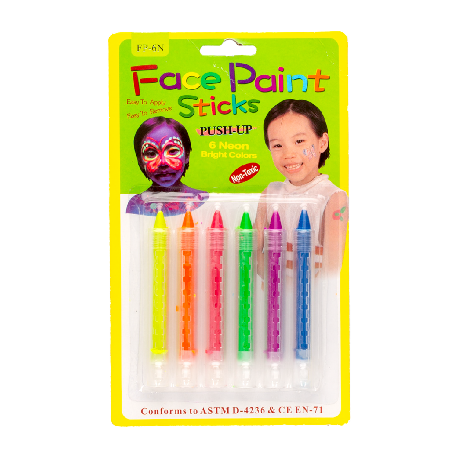 Lápiz Maquillaje Neón IMPORTADORA CUMPLEAÑOS 6 Colores