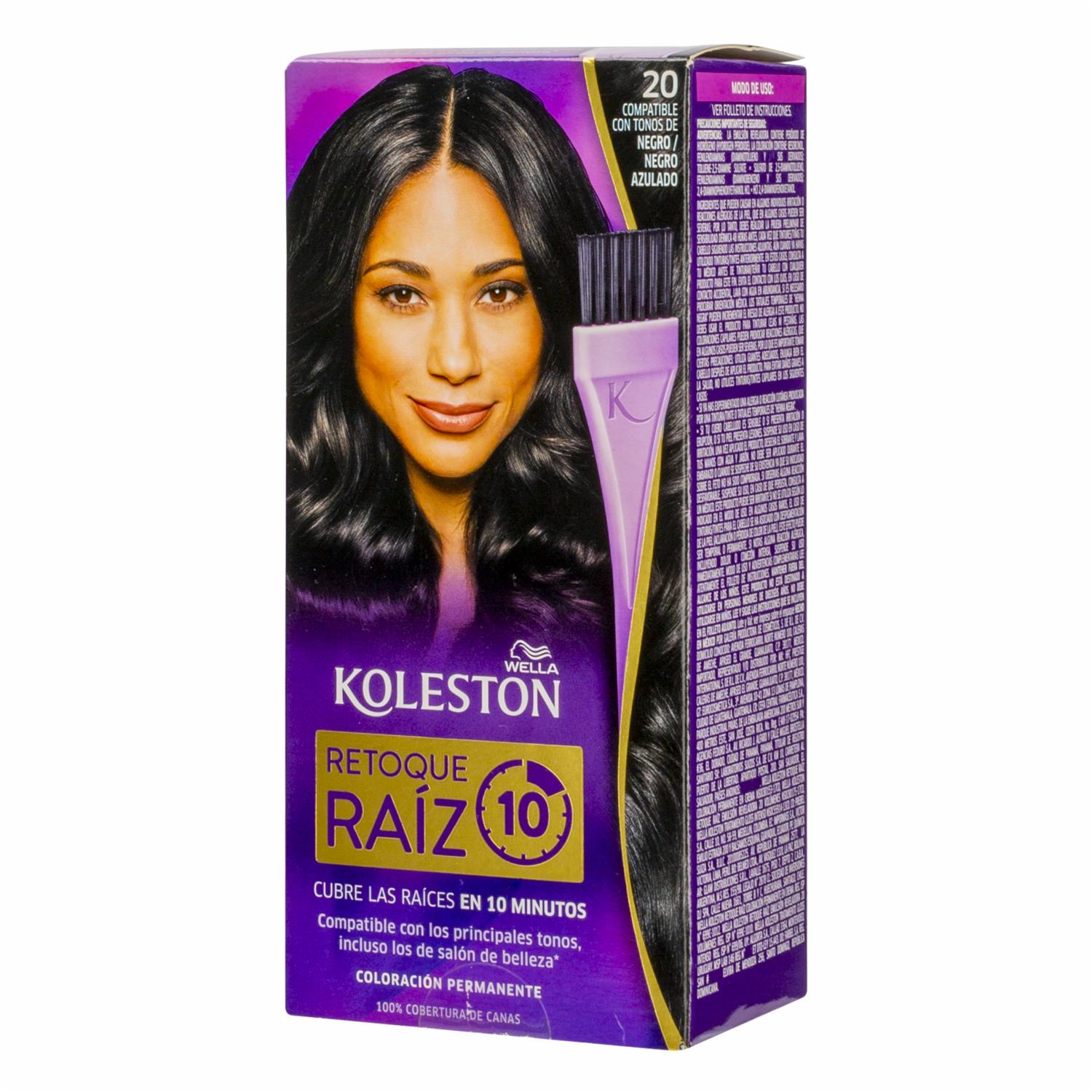 Tinte De Cabello Capilar Rtu No 20 Negro KOLESTON Unidad