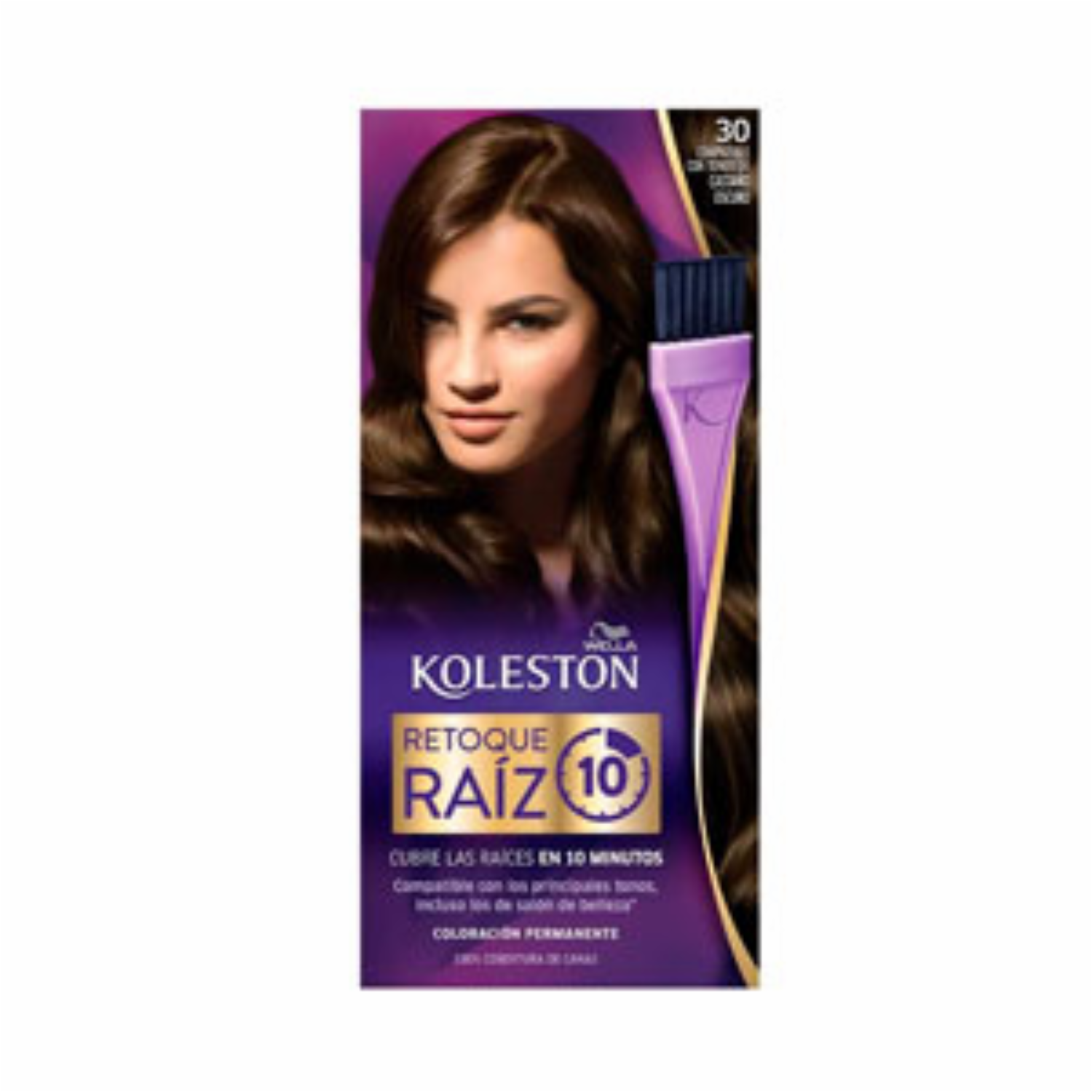 Tinte De Cabello Capilar Rtu N° 30 Castaño Oscuro KOLESTON Unidad