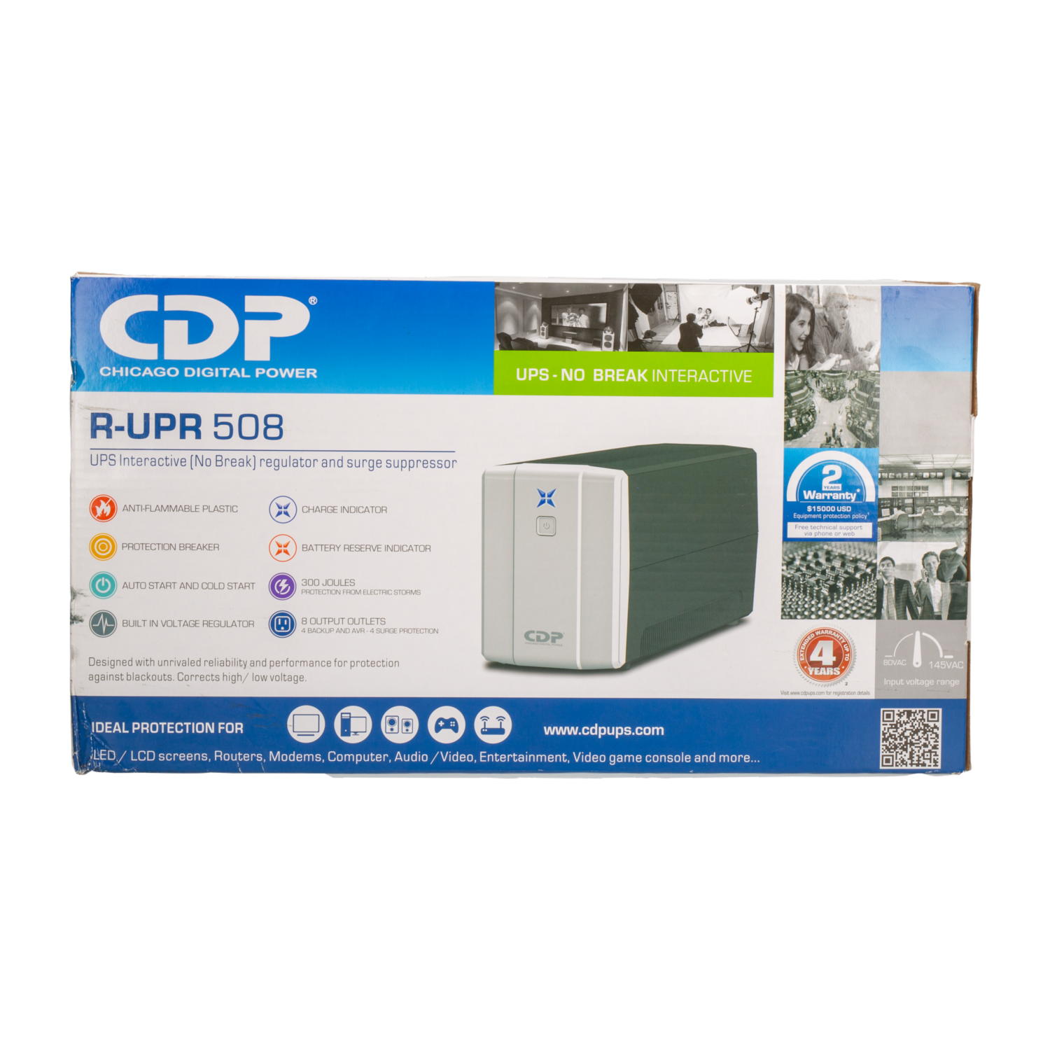 Regulador Interactivo Ups Cdp R-Upr508 SIGLO XXI 500Va / 250W