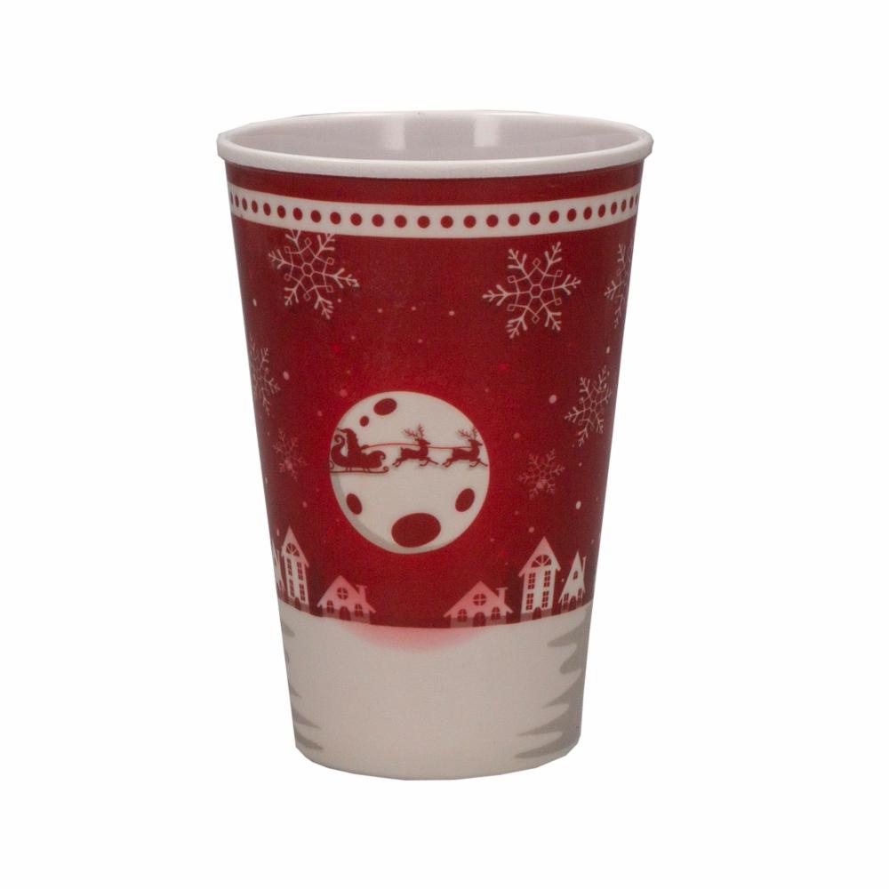 Vaso Liso Ciudad Navidad Roja VAJILLAS SABANA Unidad Supermaxi