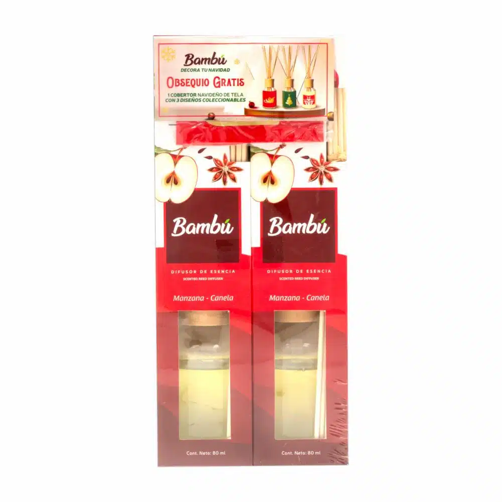 Difusor De Esencia Bambú Apple Spice Cober TIPS 160 Ml