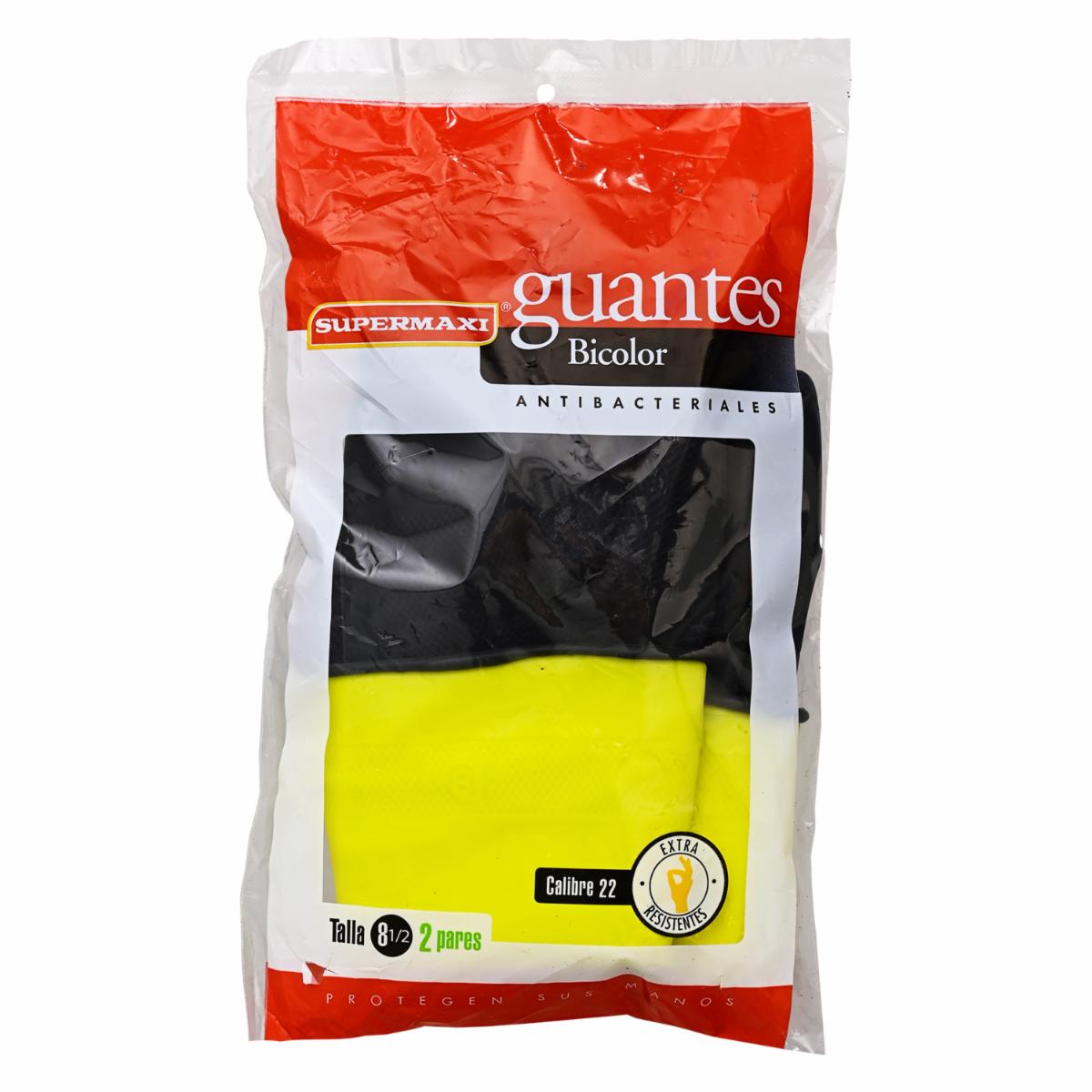 Guante Bicolor N8 Y Medio SUPERMAXI 2 Unidades