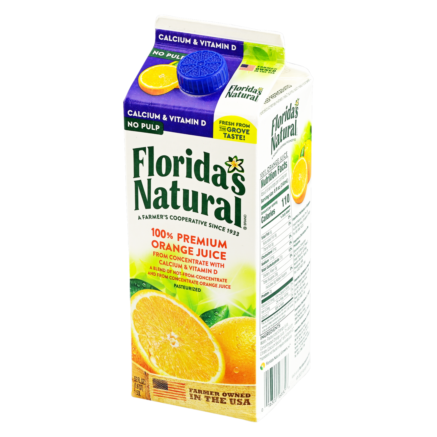 Jugo De Naranja Pasteurizados Sin Pulpa Con Calcio Y Vitaminas FLORIDA’S NATURAL 1530 Ml