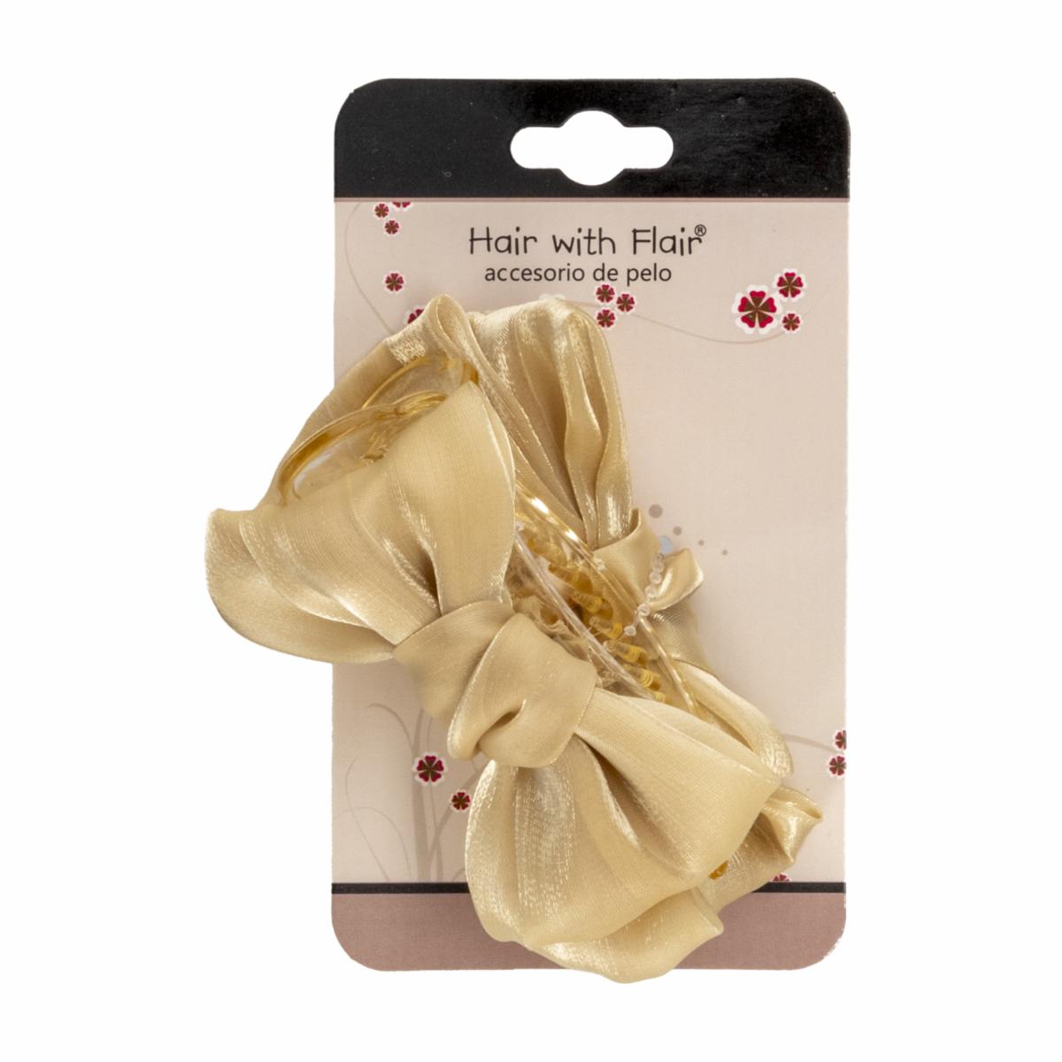 Vinchas De Cabello Tipo Clip Con Lazo Beige HAIR WITH FLAIR Unidad