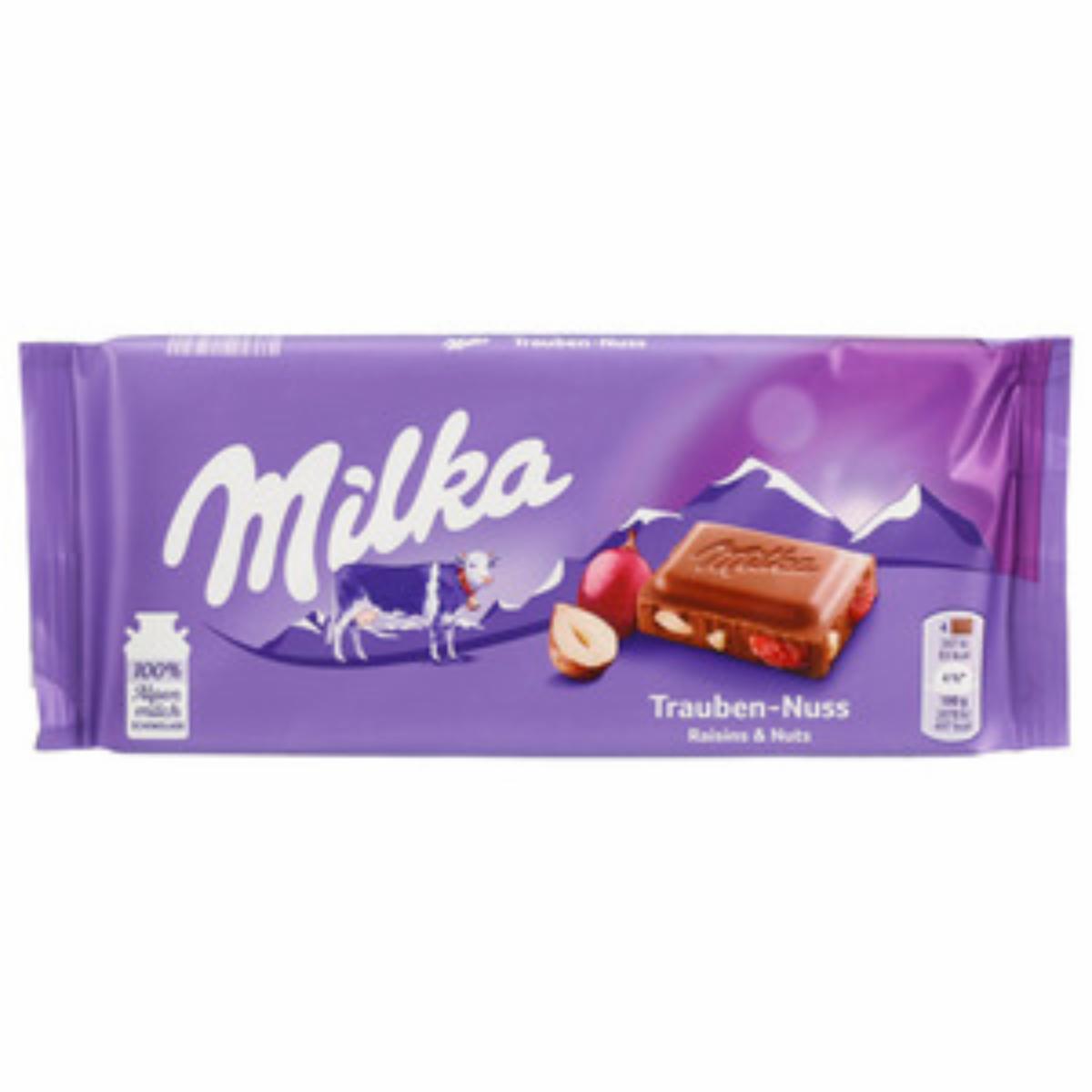 Chocolate Con Leche Pasas Y Avellanas MILKA 100 G