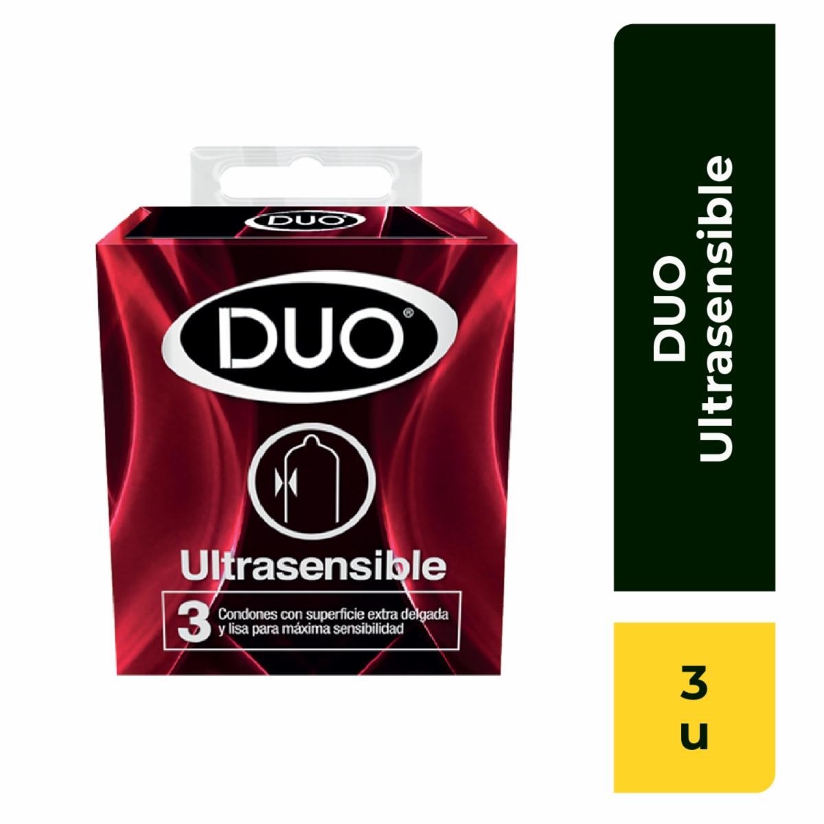 Condones Ultrasensible DUO X 3 Unidades