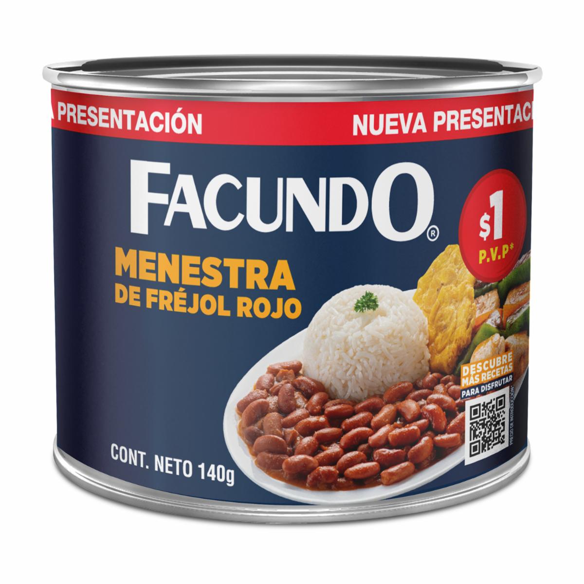 Menestra De Frejol Rojo FACUNDO 140 G