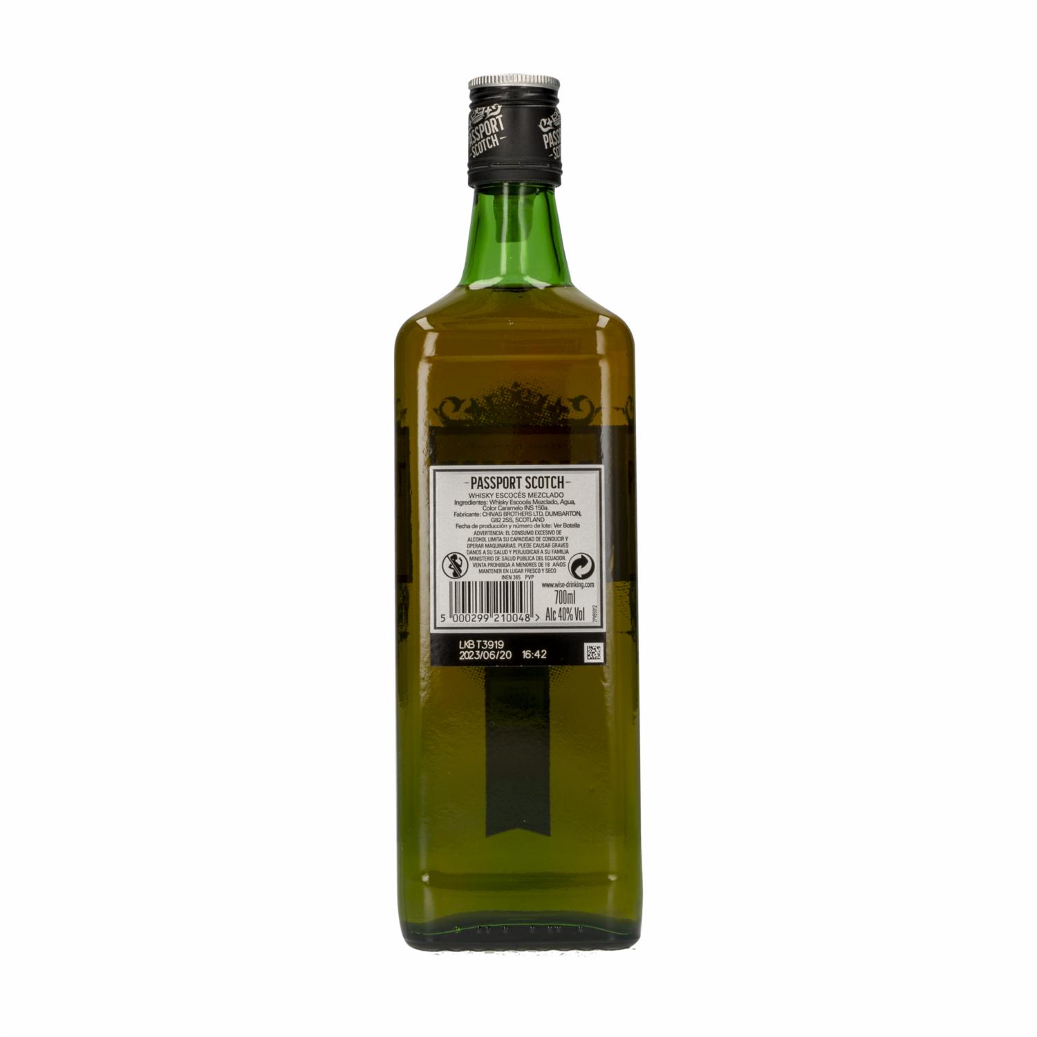 Whisky Scotch PASSPORT 700 Ml
