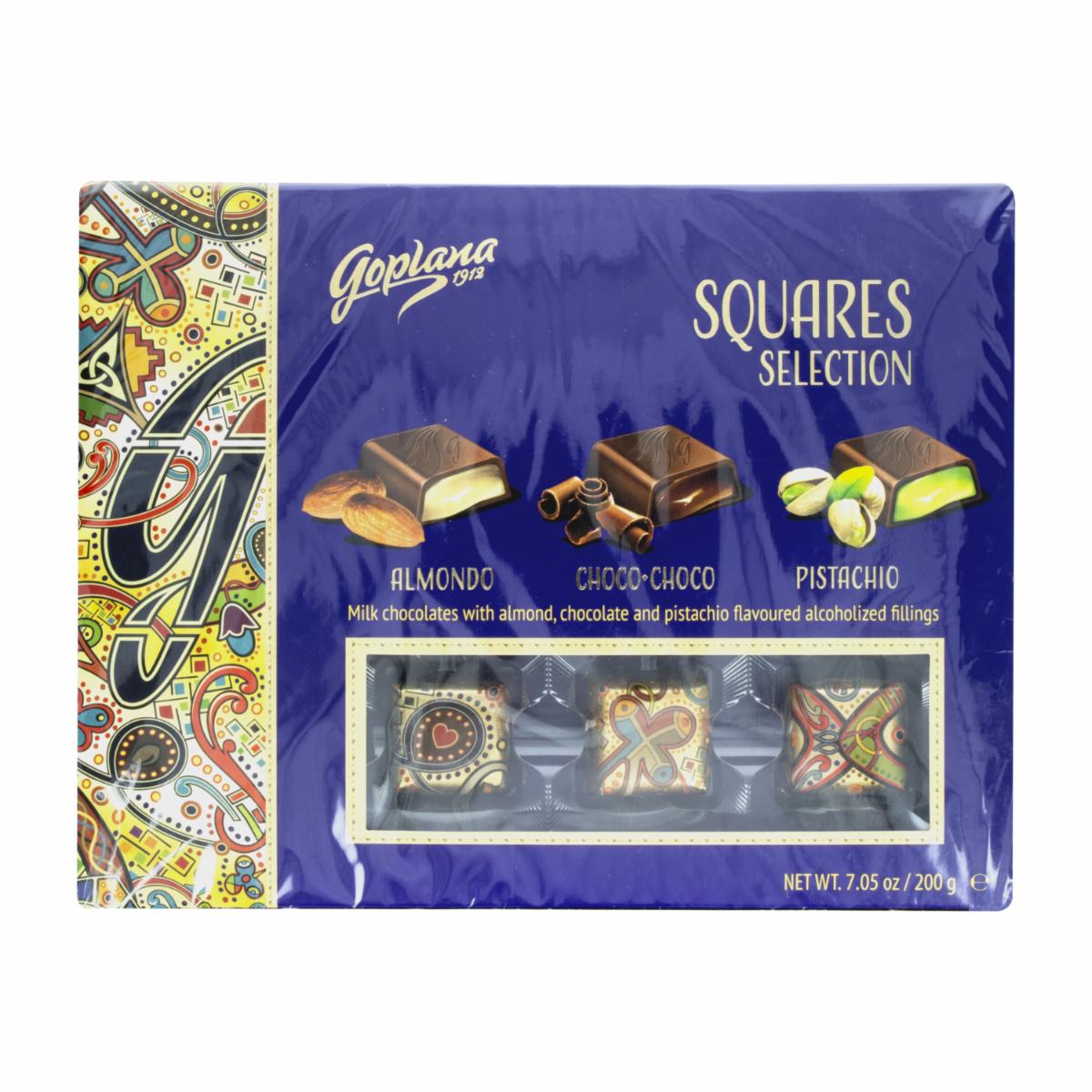 Estuche De Chocolates Rellenos Square Collection GOPLANA 200 G