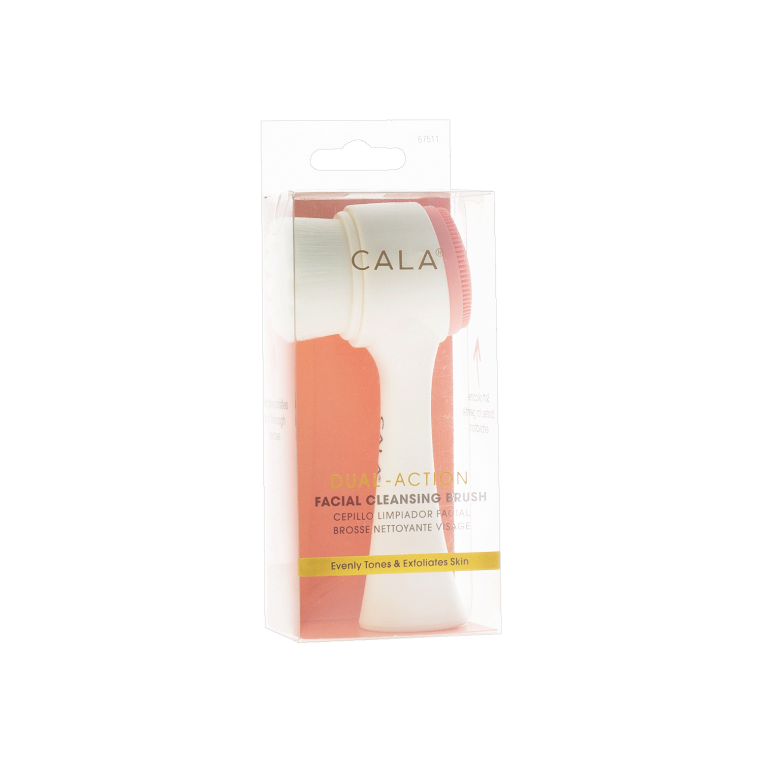 Cepillo Facial Para Limpieza Dual-Action Facial Cleansing Brush (Pink) CALA Unidad