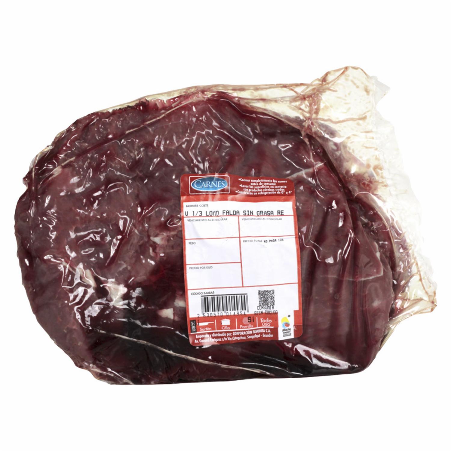 Corte De Res, Lomo De Falda Sin Grasa SUPERCARNES Al Peso