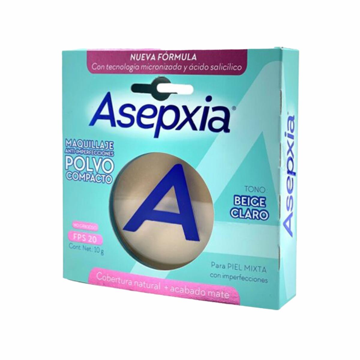 Polvo Compacto Anti-Imperfecciones Tono Beige Claro ASEPXIA 10 G