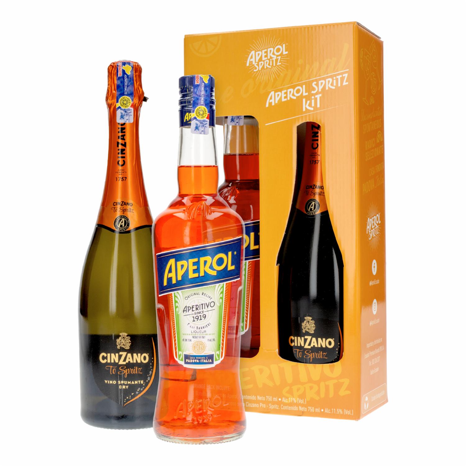 Spritz + Cinzano Aperol Pack 2 X 750 Ml