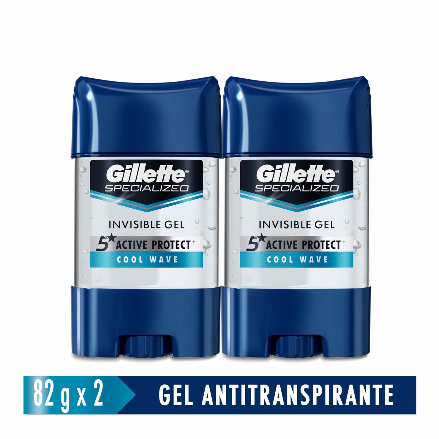 Desodorante En Gel Cool Wave GILLETTE 2 X 82 Gr