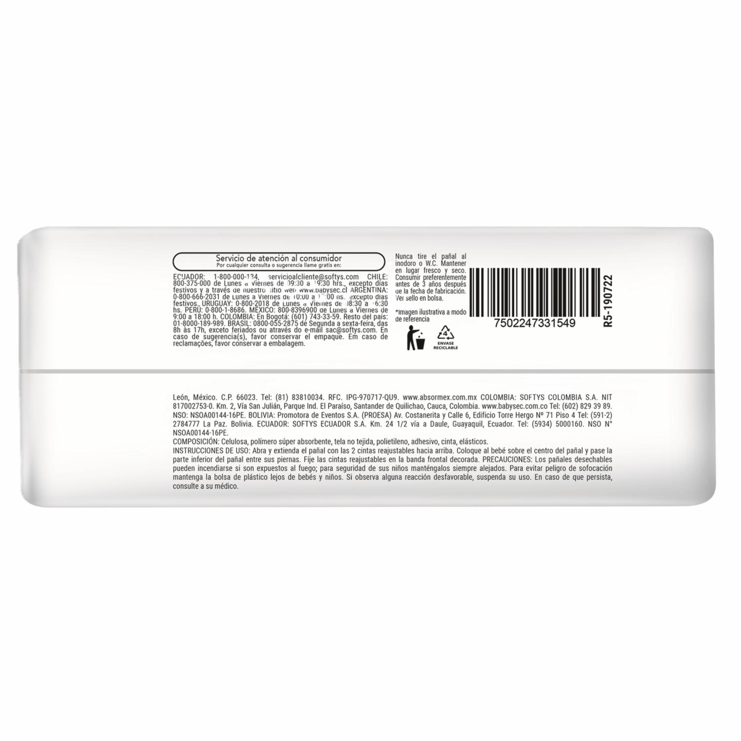 Pañal Desechable Recién Nacido BABYSEC X 20 Uds