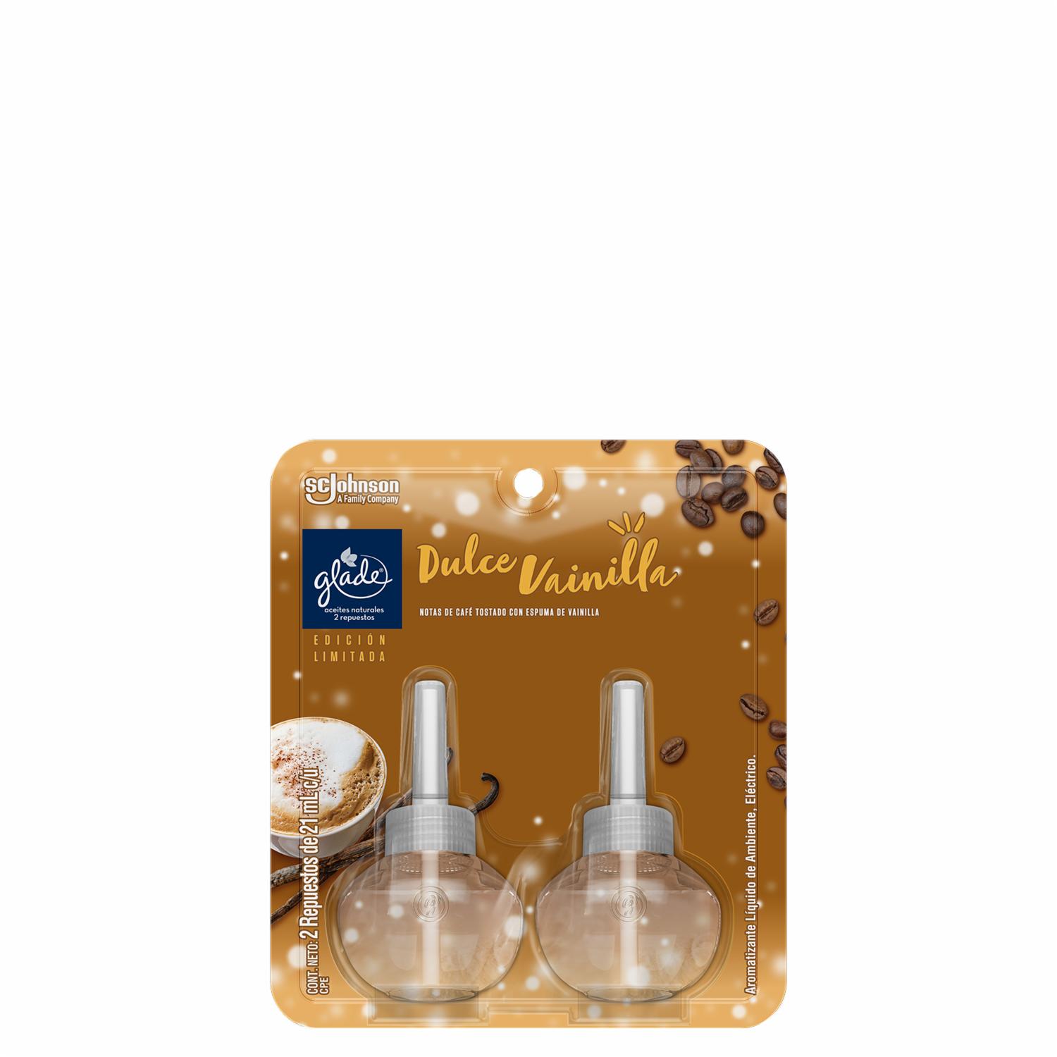 Repuesto Aromatizante Líquido Dulce Vainilla GLADE 2 X 21 Ml