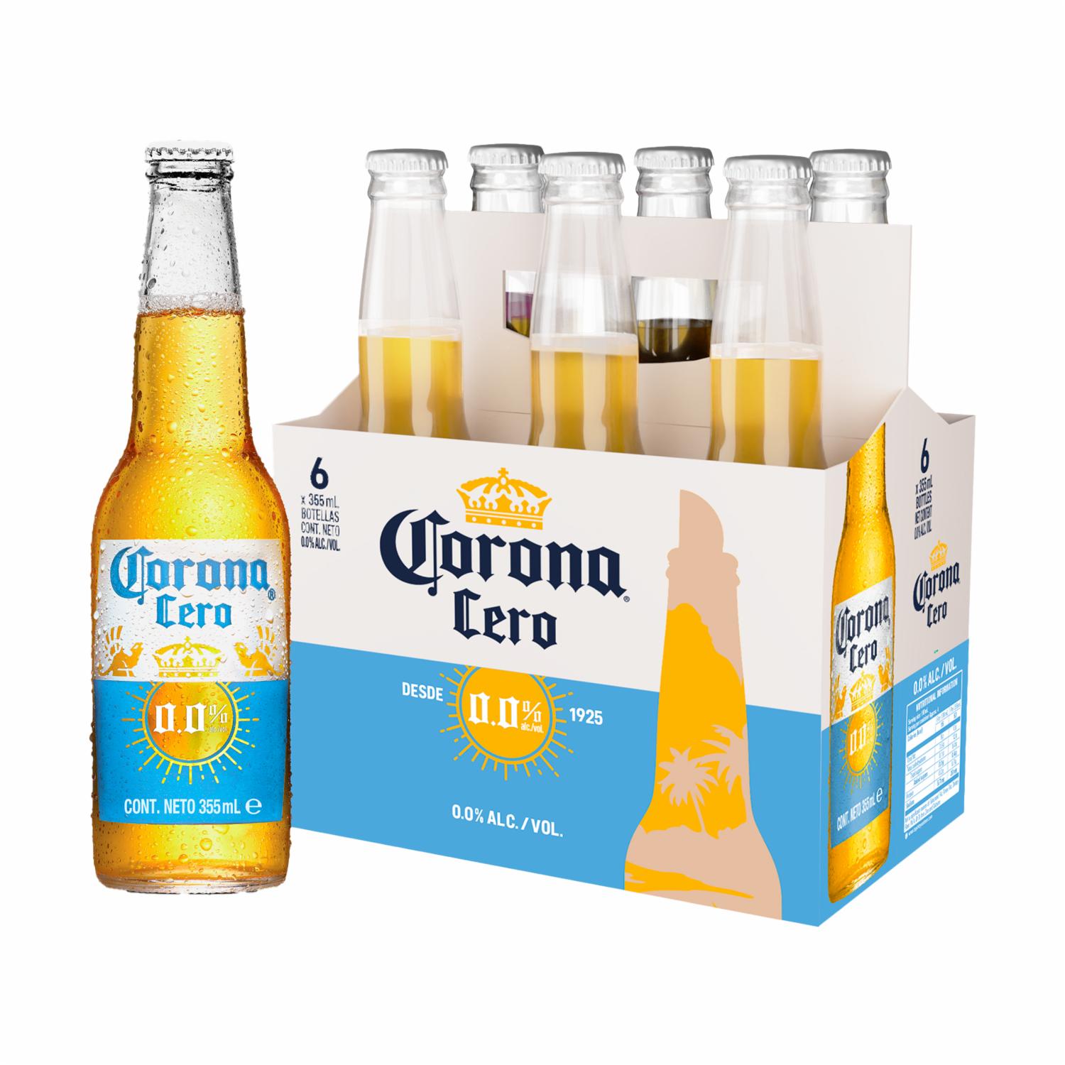 Cerveza Cero Lager CORONA 6 X 355 Ml