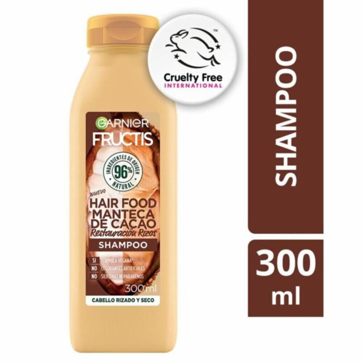 Shampoo De Cabello Hair Food Manteca De Cacao Restauración Rizos GARNIER FRUCTIS 300 Ml