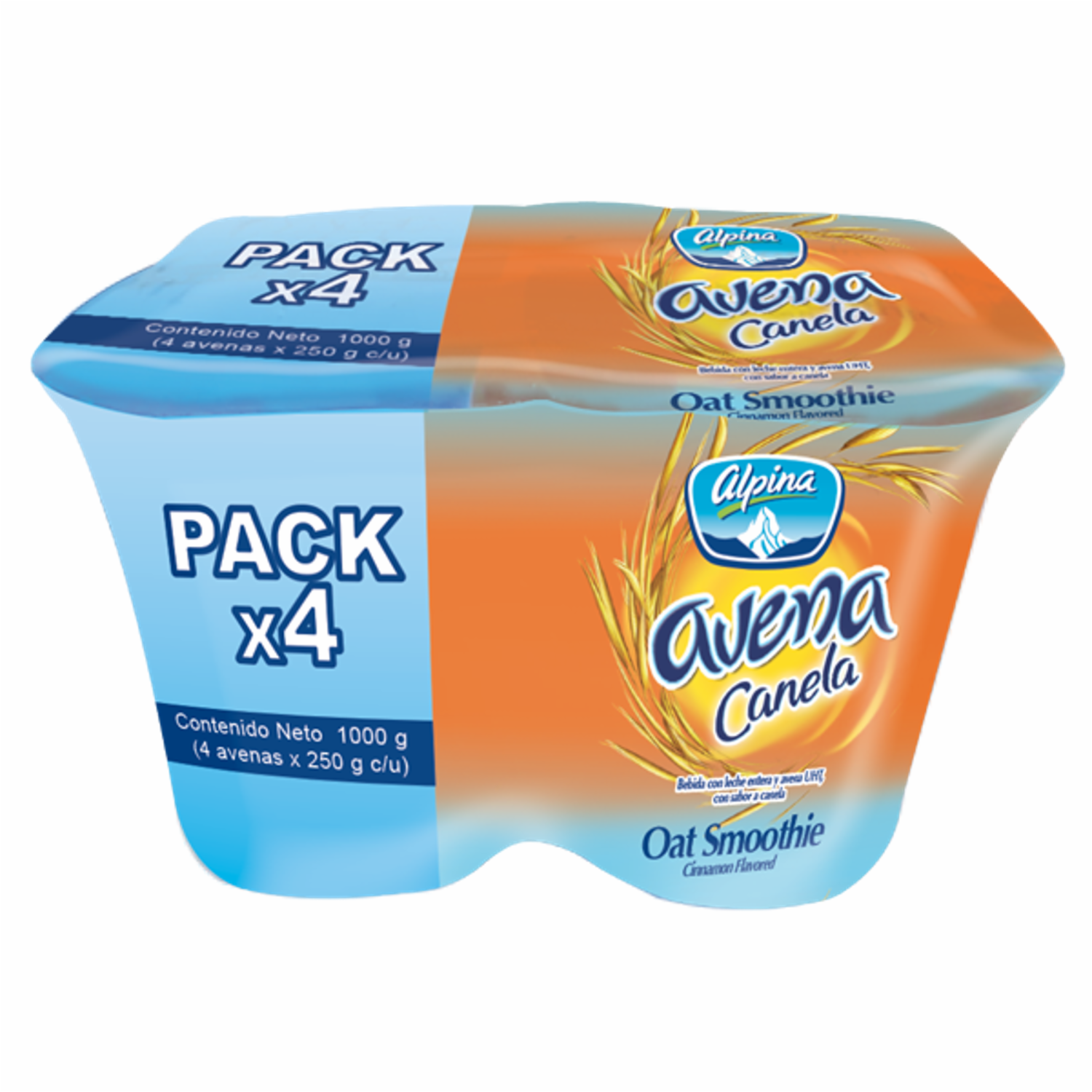 Bebida De Avena Con Canela ALPINA 4 X 250 Ml